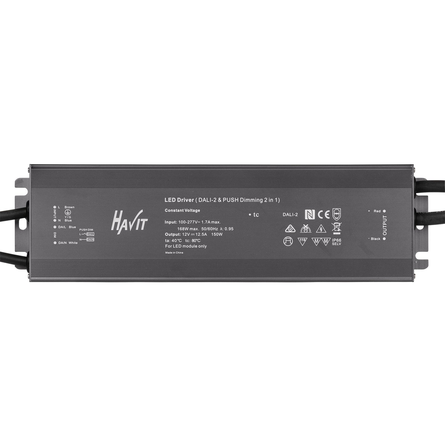 150w 24v DC IP66 Weatherproof Dali Dimmable LED Driver