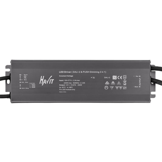 200w 24v DC IP66 Weatherproof Dali Dimmable LED Driver