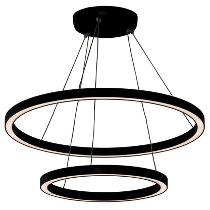 65w 800mm + 500mm 3235 TRIAC Dimmable Double Round LED Pendant