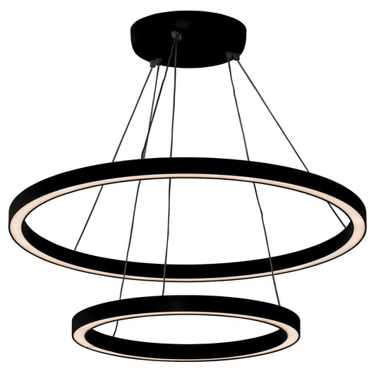 65w 800mm + 500mm 3235 TRIAC Dimmable Double Round LED Pendant