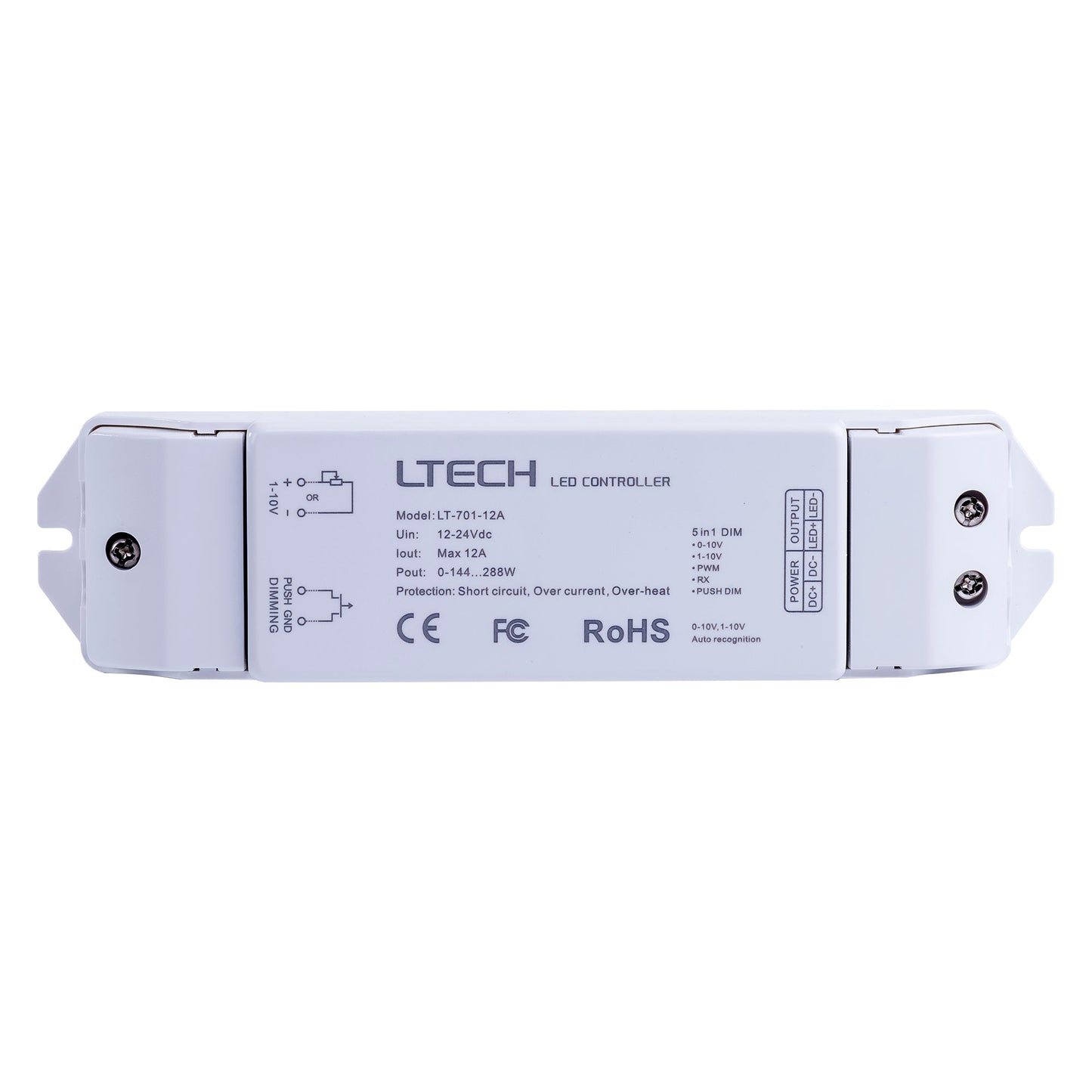 0-1/10V LED Strip Controller 24v DC To Suit Single Coloured LED Strip