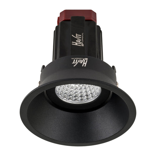 Recessed Round Deep Tilt TRIAC Dimmable LED Downlight - 90mm