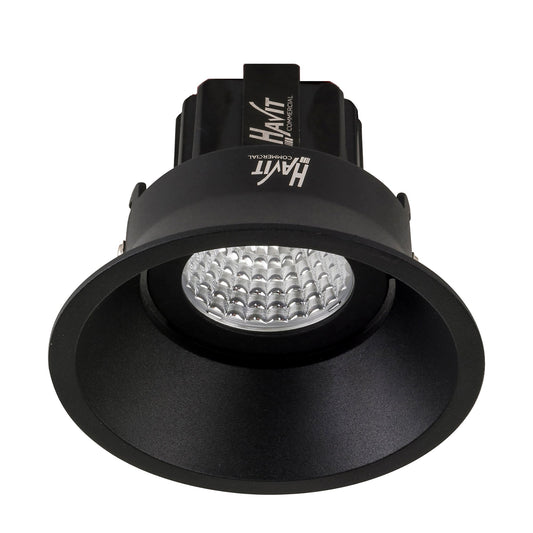 Recessed Round Deep Tilt Dimmable LED Downlight - 90mm