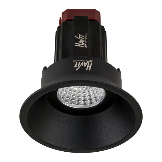 Recessed Round Deep Fixed TRIAC Dimmable LED Downlight - 90mm