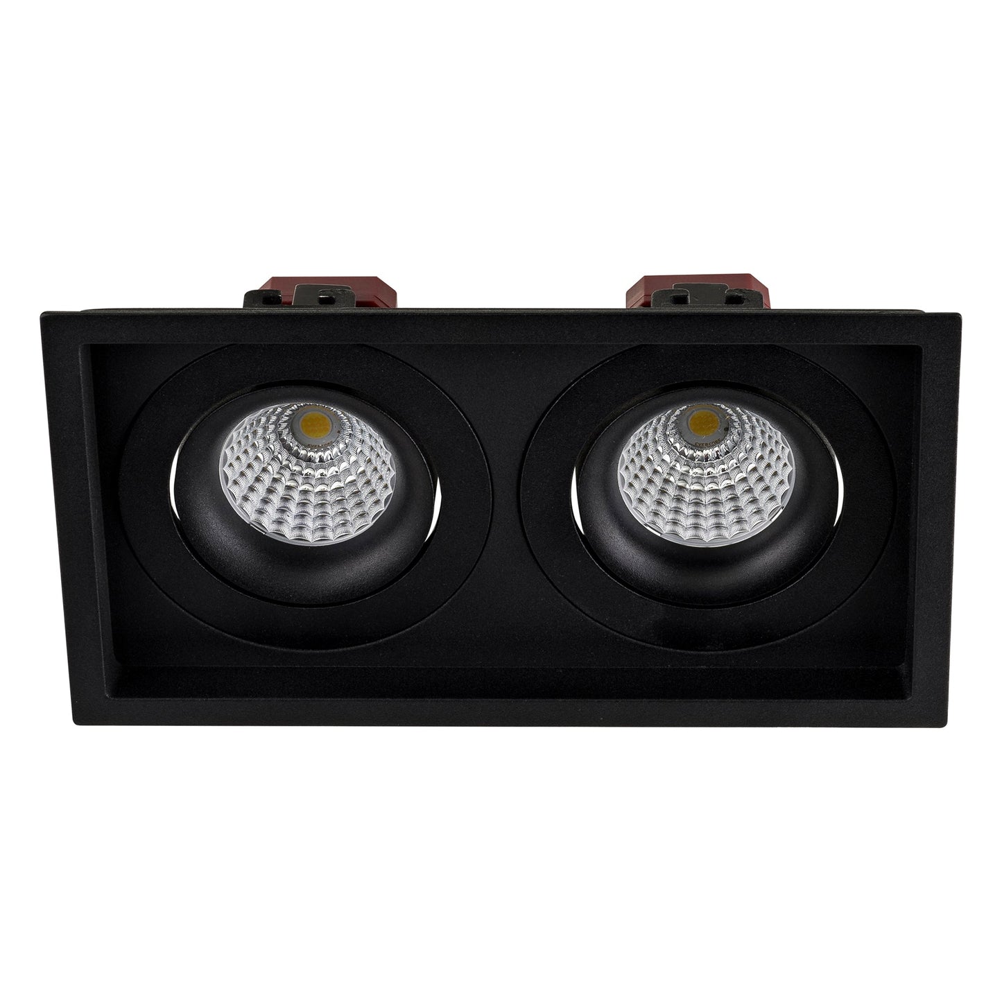 2x 6w Recessed Square Tilt TRIAC Dimmable LED Downlight - 190mm x 100mm