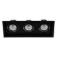 3x 6w Recessed Square Tilt TRIAC Dimmable LED Downlight - 280mm x 100mm