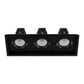 3x 6w Recessed Square Tilt TRIAC Dimmable LED Downlight - 280mm x 100mm