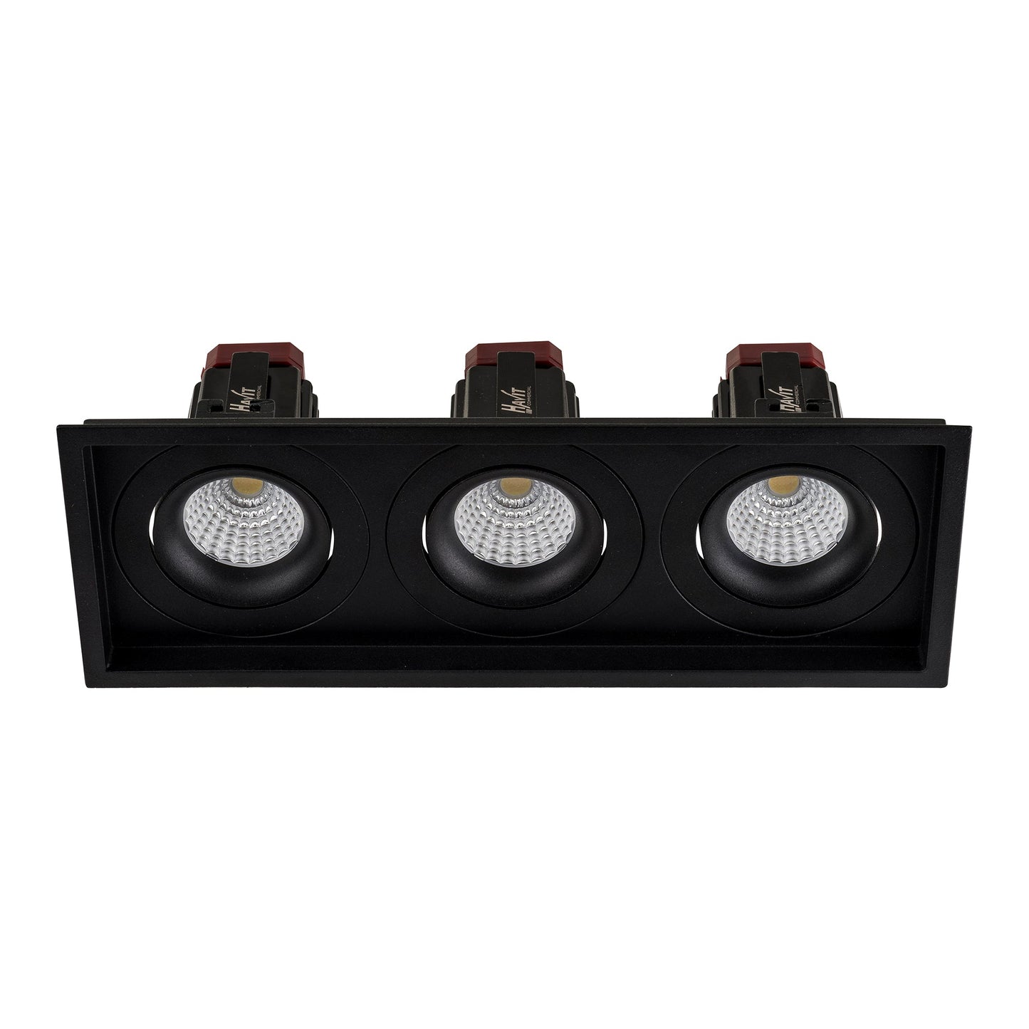 3x 6w Recessed Square Tilt TRIAC Dimmable LED Downlight - 280mm x 100mm
