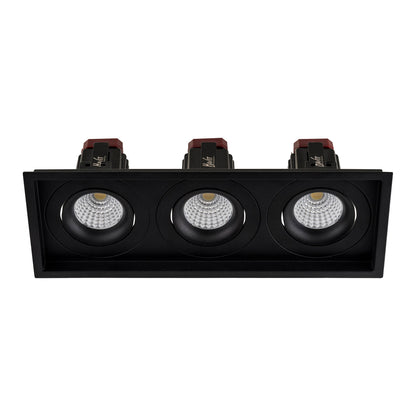 3x 6w Recessed Square Tilt TRIAC Dimmable LED Downlight - 280mm x 100mm