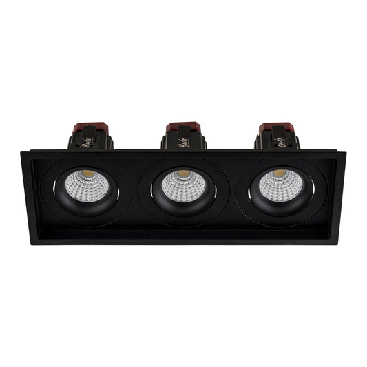 3x 6w Recessed Square Tilt TRIAC Dimmable LED Downlight - 280mm x 100mm