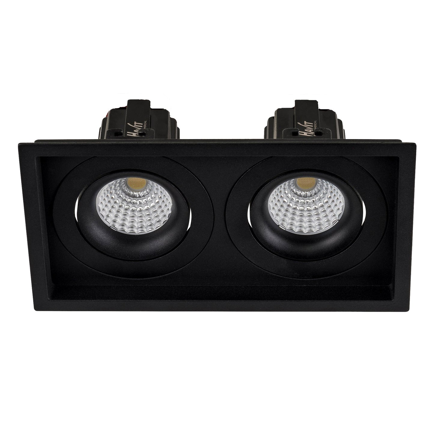 2x 13w Recessed Square Tilt Dali Tunable LED Downlight - 190mm x 100mm
