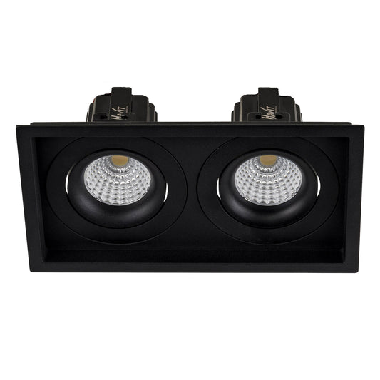 2x 13w Recessed Square Tilt Dali Tunable LED Downlight - 190mm x 100mm