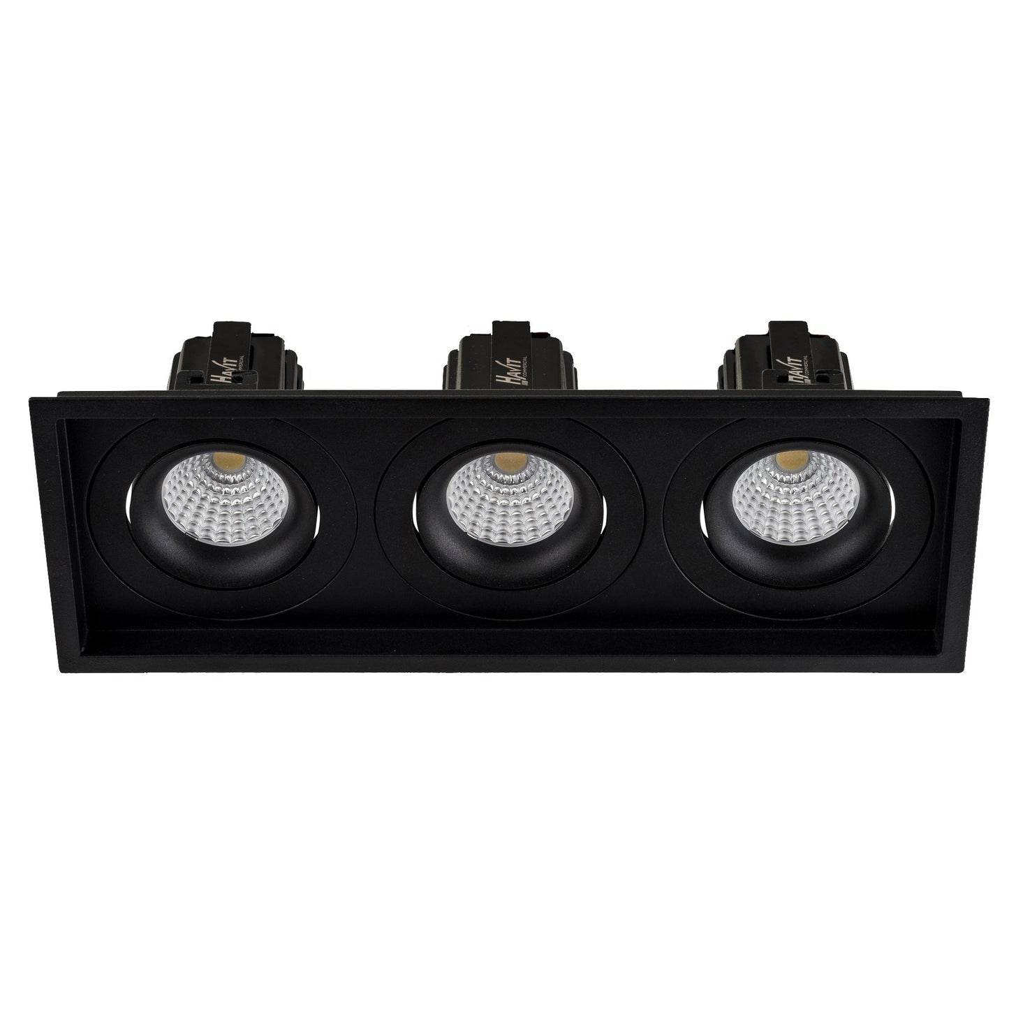 3x 13w Recessed Square Tilt Dali Tunable LED Downlight - 280mm x 100mm