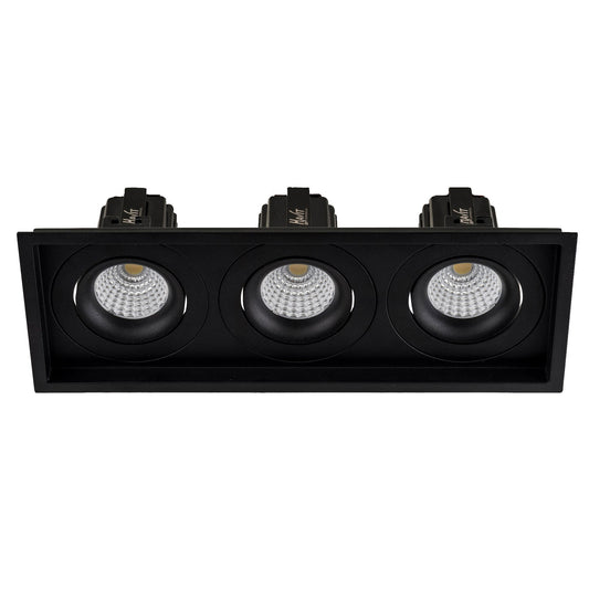 3x 13w Recessed Square Tilt Dali Tunable LED Downlight - 280mm x 100mm