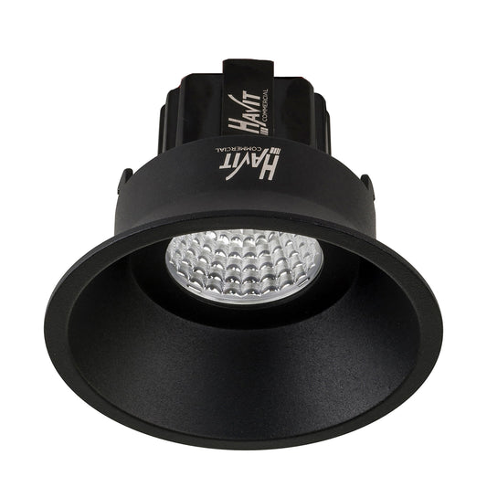 Recessed Round Deep Fixed Dimmable LED Downlight - 90mm