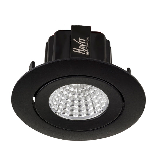 Recessed Round Tilt Dimmable LED Downlight - 75mm
