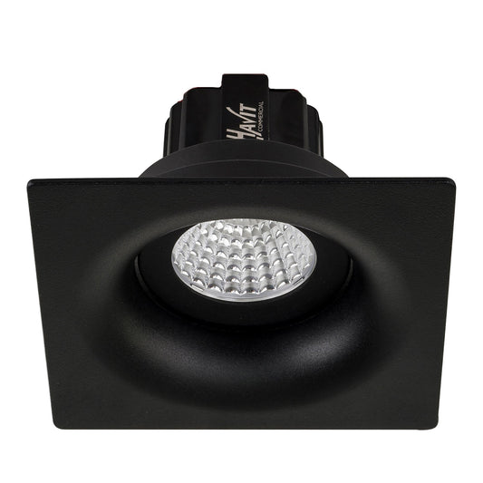 Recessed Square Tilt Dimmable LED Downlight - 92mm