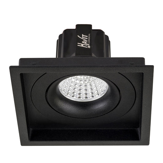 Recessed Square Tilt Dimmable LED Downlight - 100mm x 100mm