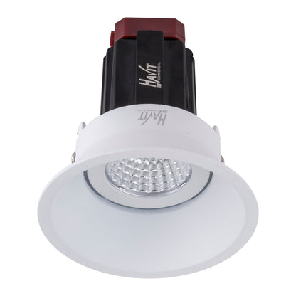 Recessed Round Deep Tilt TRIAC Dimmable LED Downlight- 90mm