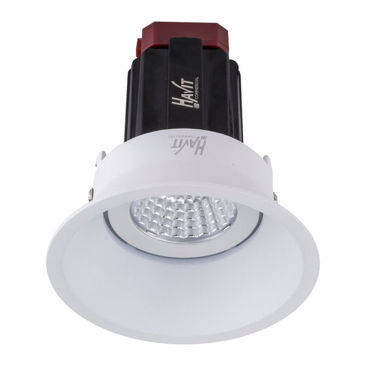 Recessed Round Deep Tilt TRIAC Dimmable LED Downlight- 90mm