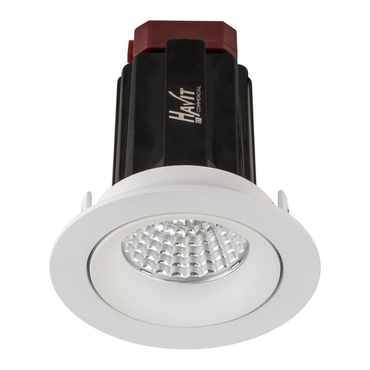 Recessed Round Tilt TRIAC Dimmable LED Downlight- 75mm