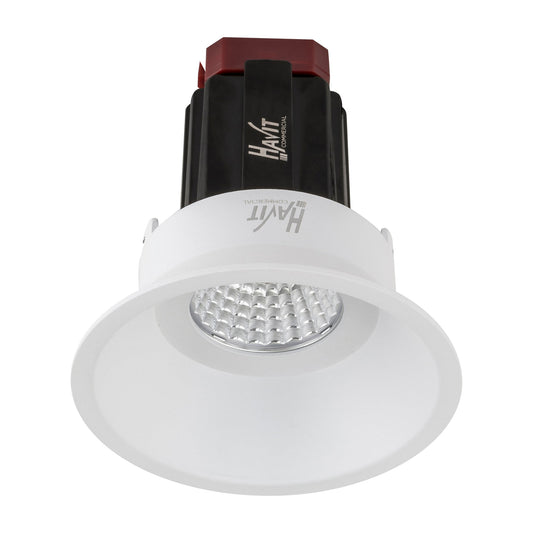 Recessed Round Deep Fixed TRIAC Dimmable LED Downlight- 90mm