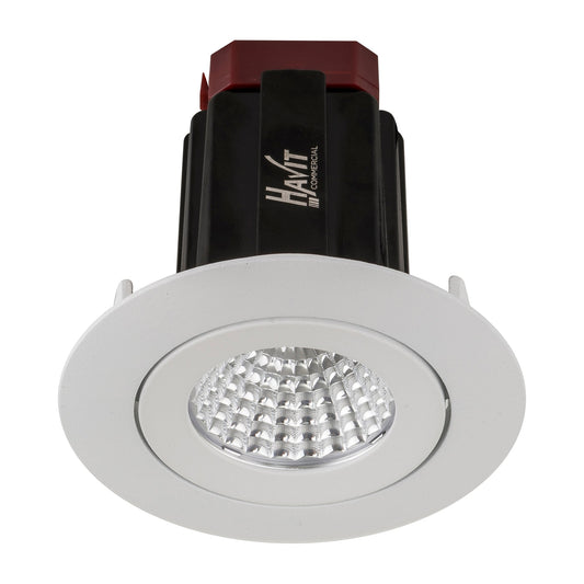 Recessed Round Tilt TRIAC Dimmable LED Downlight- 75mm