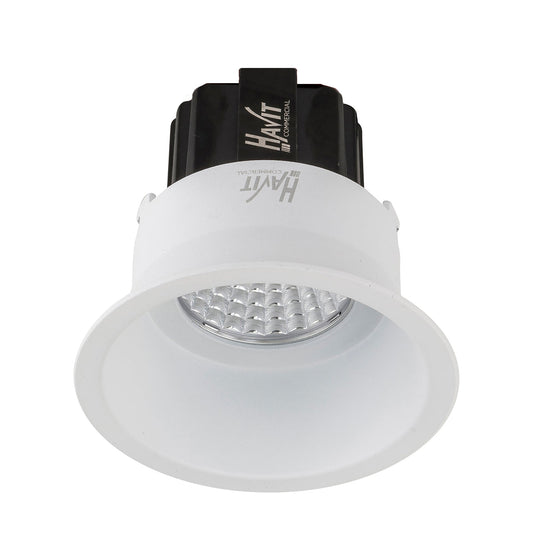 Recessed Round Deep Fixed Dimmable LED Downlight - 76mm