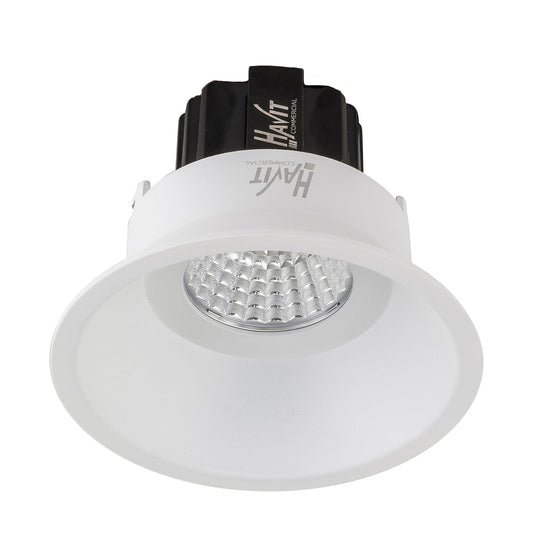 Recessed Round Deep Fixed Dimmable LED Downlight - 90mm