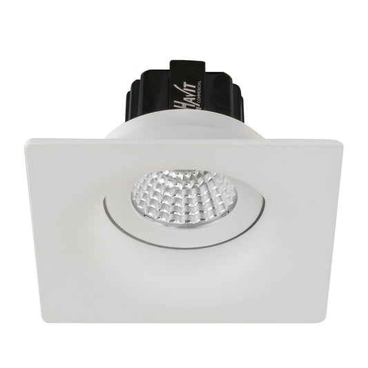Recessed Square Tilt Dimmable LED Downlight - 92mm