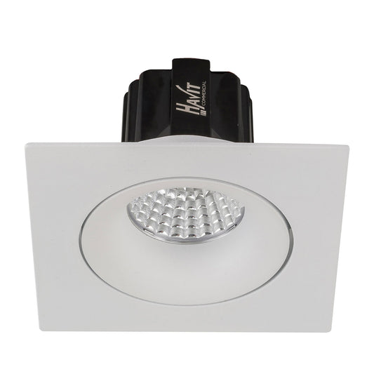 Recessed Square Tilt Dimmable LED Downlight - 90mm