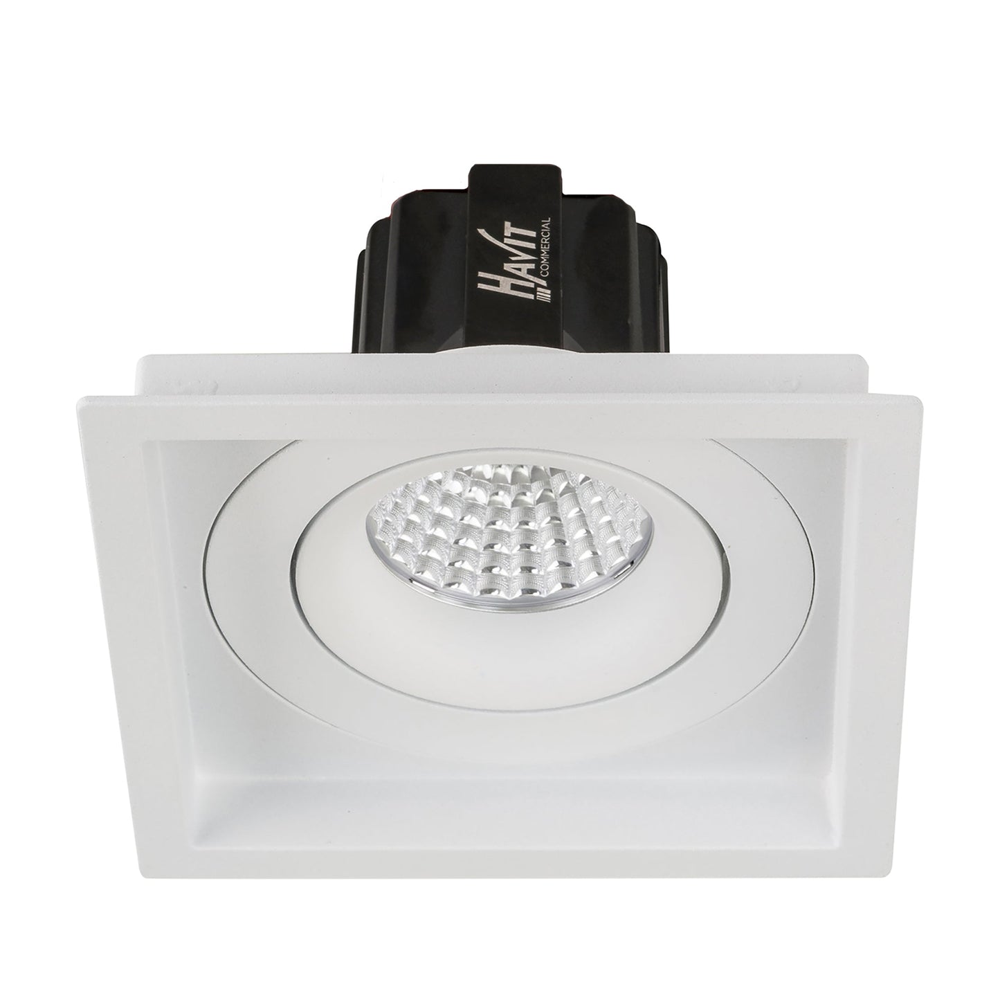 Recessed Square Tilt Dimmable LED Downlight - 100mm x 100mm