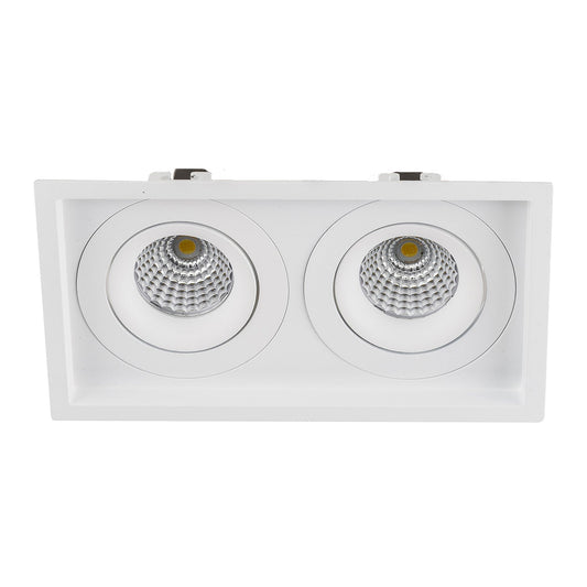 Recessed Square Tilt Dimmable LED Downlight - 190mm x 100mm