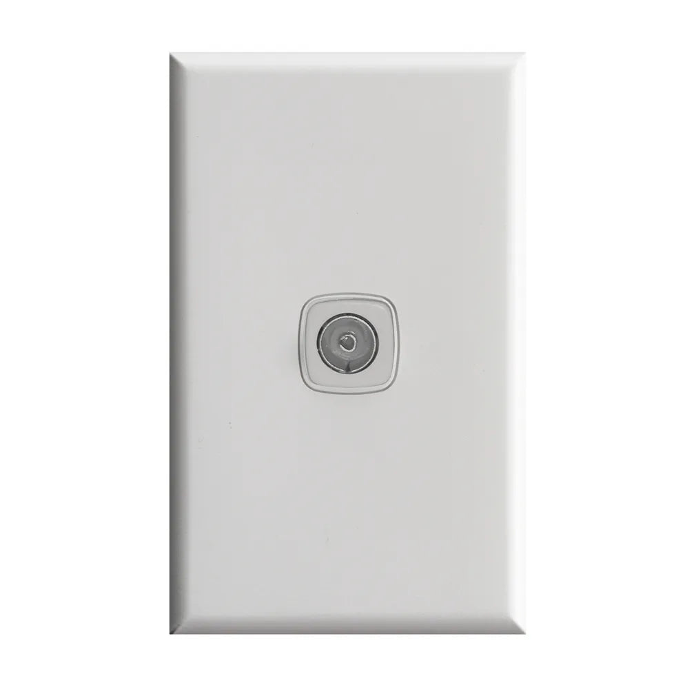 Excel - TV Outlet - Coaxial - White