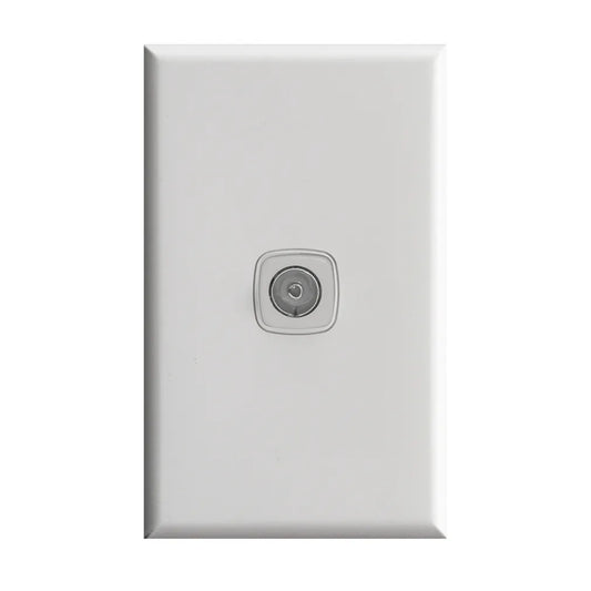 Excel - TV Outlet - Coaxial - White