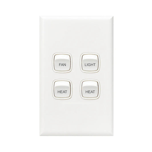 Excel - Vertical - Engraved - Single Pole Double Throw - 4 Gang