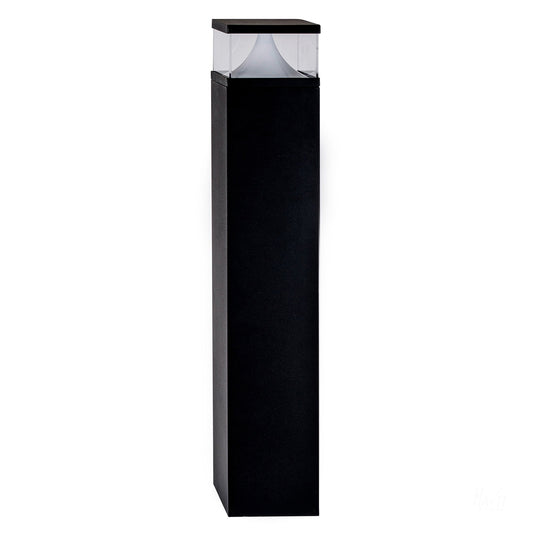 Black Square Bollard - 600mm