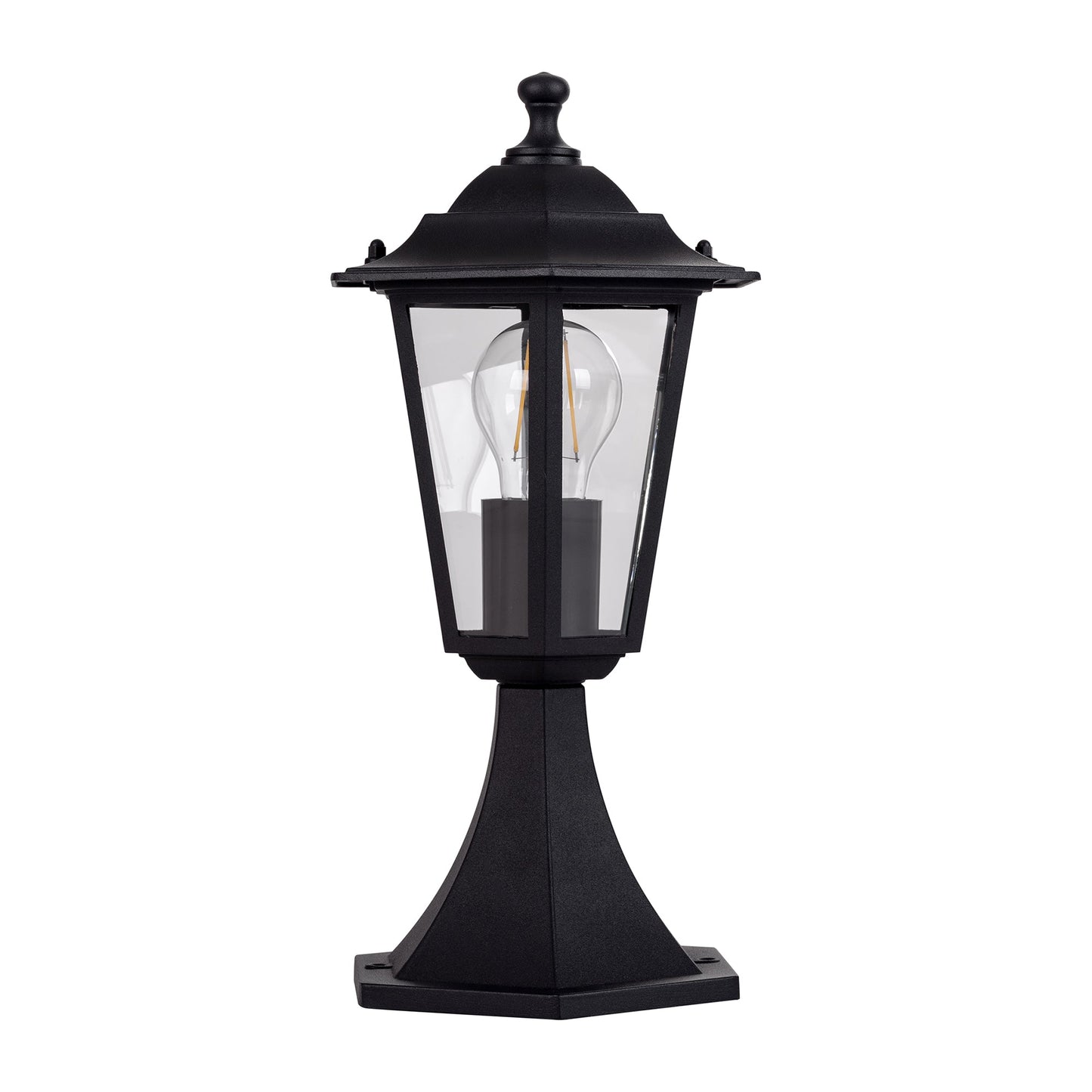 Black Single Pillar Light - 363mm