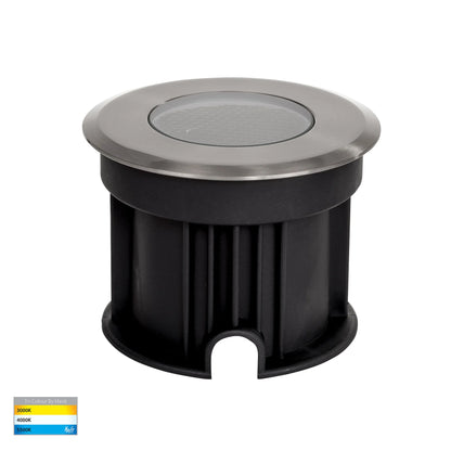 In-ground Uplighter Round, 100mm Face, 316 Stainless Steel