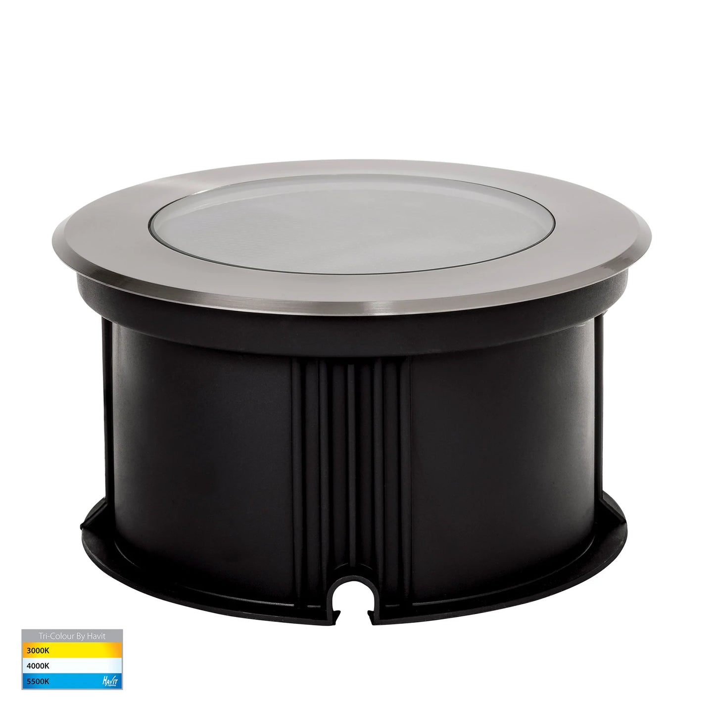 In-ground Uplighter Round, 210mm Face, 316 Stainless Steel