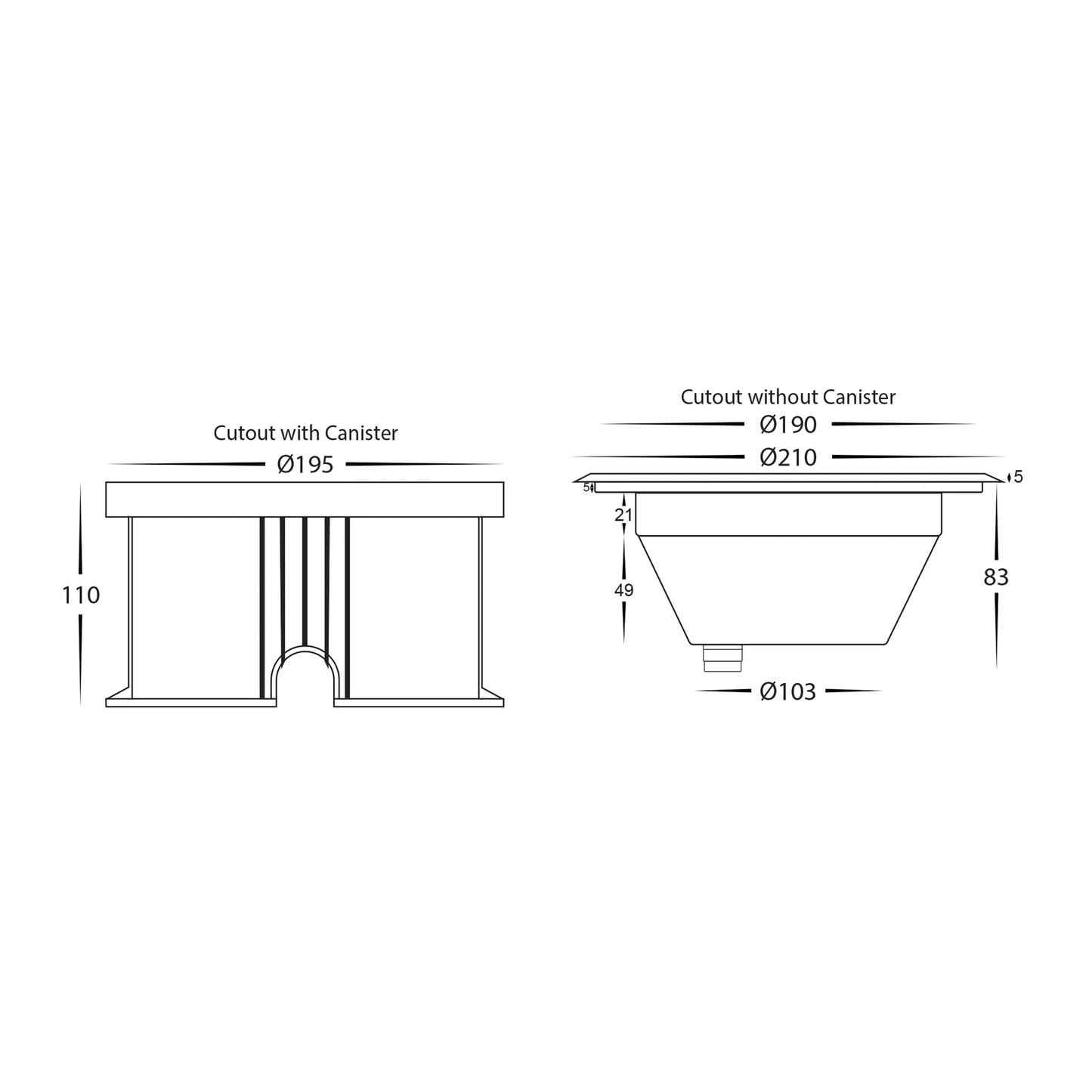 In-ground Uplighter Round, 210mm Face, 316 Stainless Steel