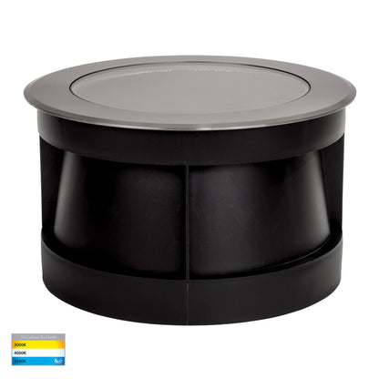 In-ground Uplighter Round, 260mm Face, 316 Stainless Steel
