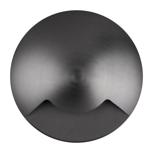 Single In-ground Path / Driveway Light Round 316 Stainless Steel + Graphite Coloured Face