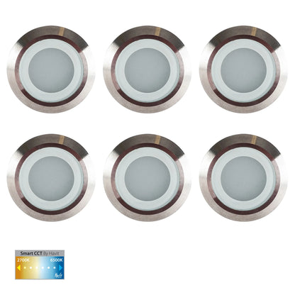 Mini Deck Light set of 6 CCT IP67 316 Stainless Steel