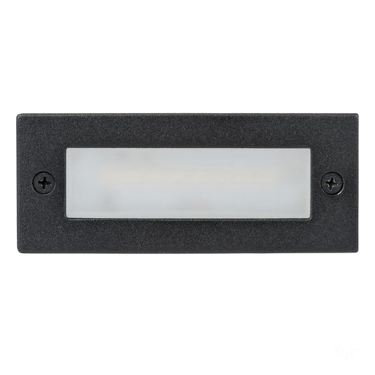 Recessed Brick Light With Plain Black Face HV3005t-Blk-12v