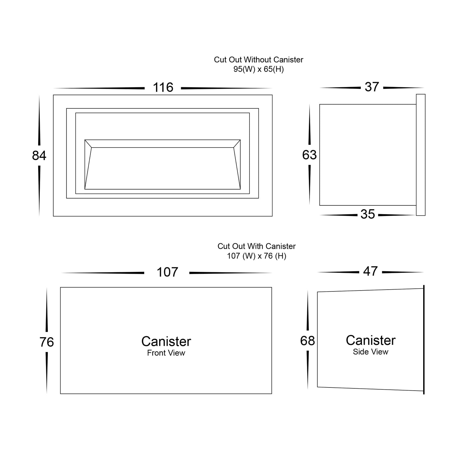 Large Rectangle Recessed Steplight