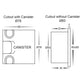 Recessed Square Step Light White Aluminium