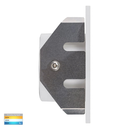 Recessed Square Step Light White Aluminium