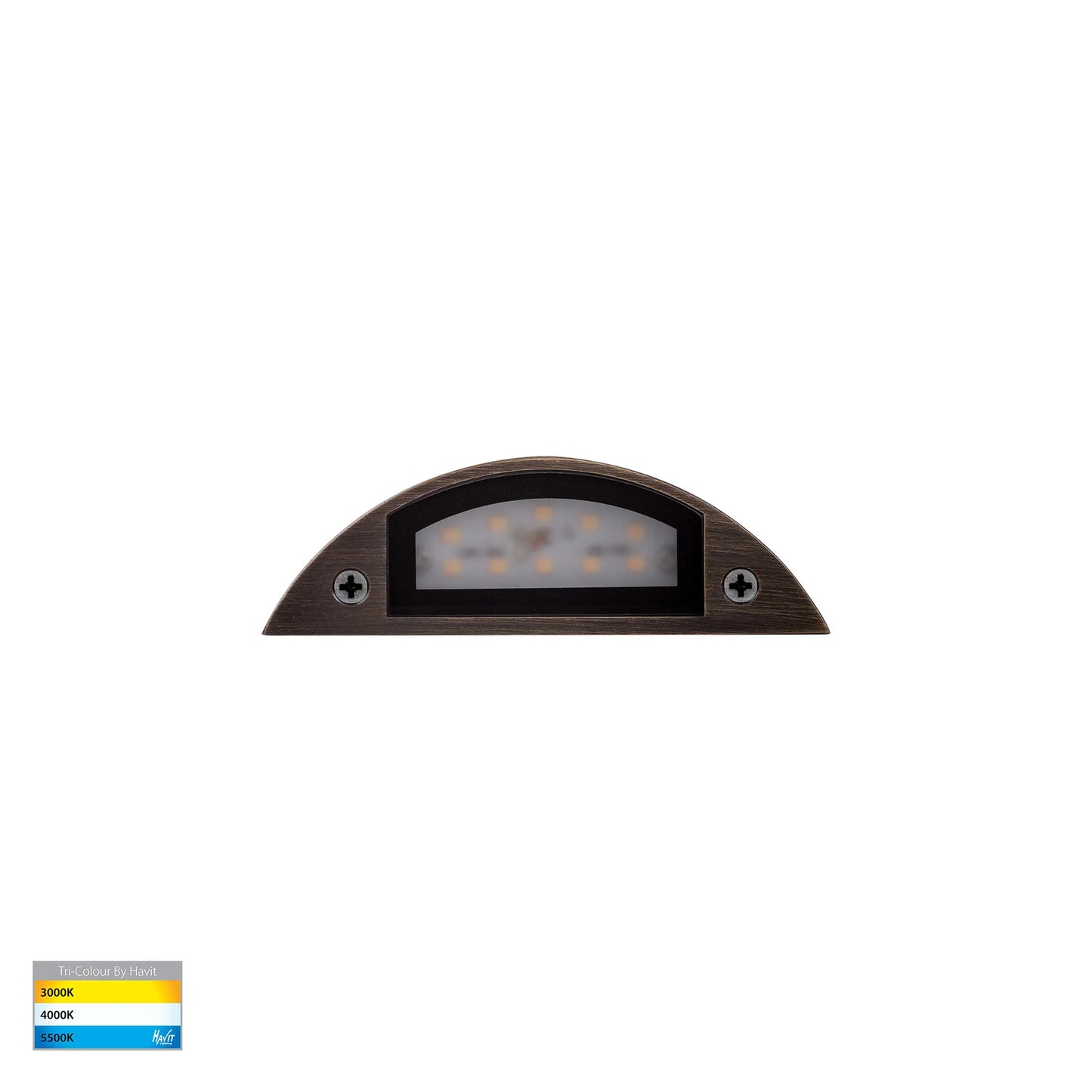 Curved Antique Brass Surface Mounted Wall Light