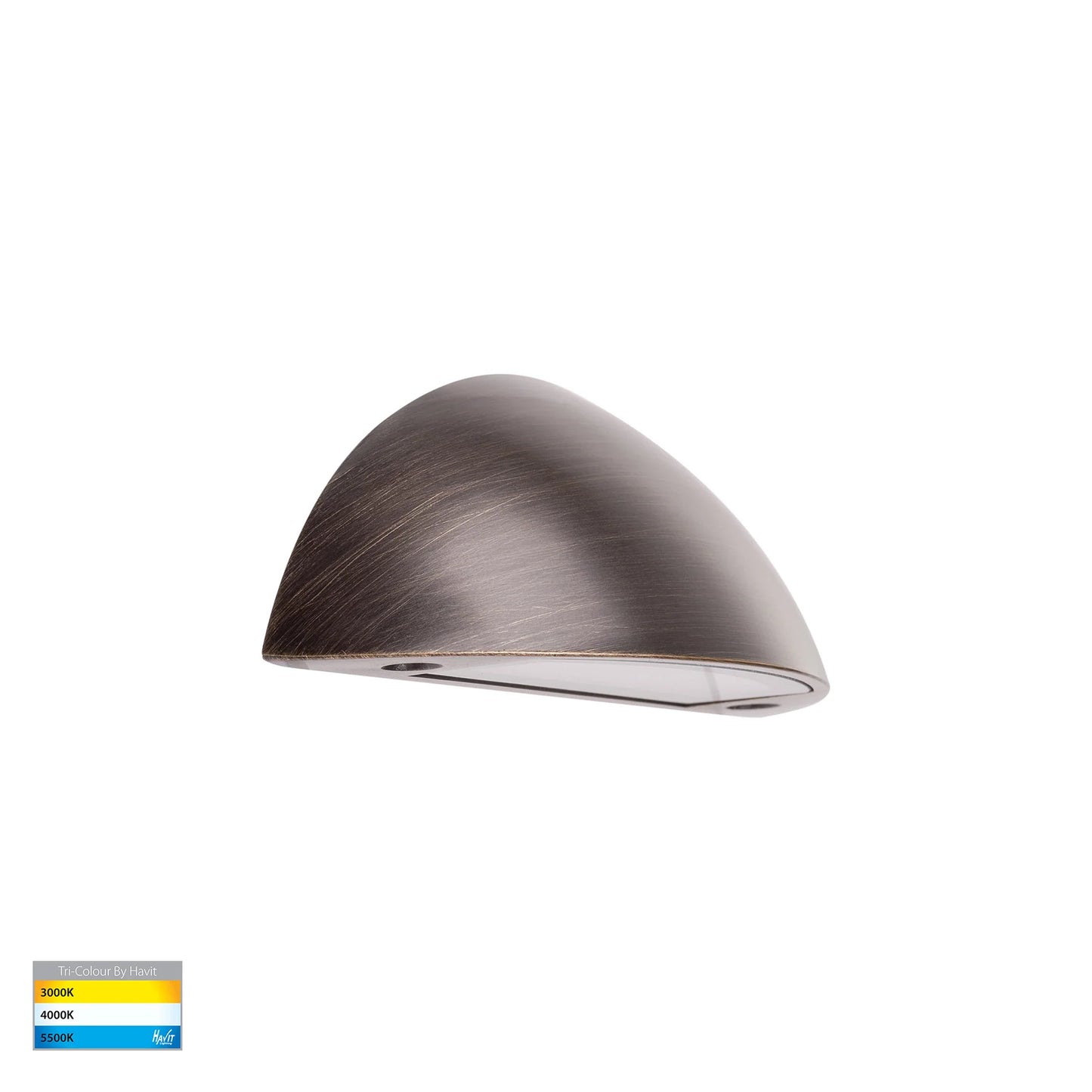 Curved Antique Brass Surface Mounted Wall Light